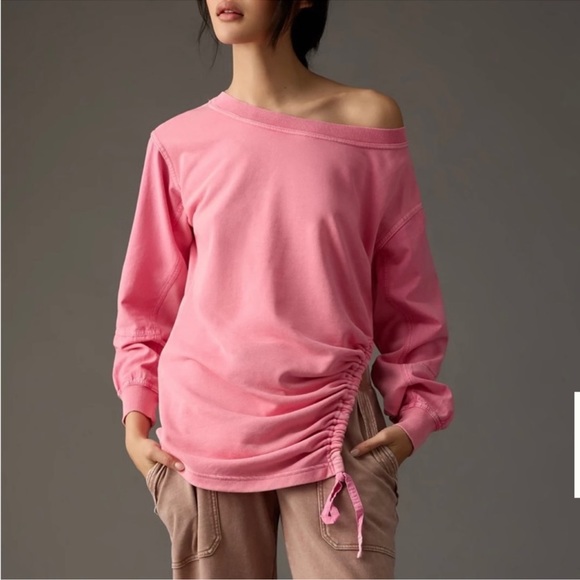 NWT Daily Practice Anthropologie Citadel Pink Pullover Sweatshirt XS - Picture 3 of 4